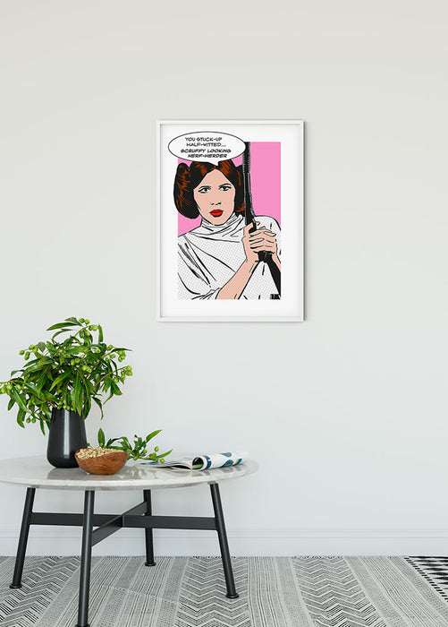 Wandbild - Star Wars Classic Comic Quote Leia