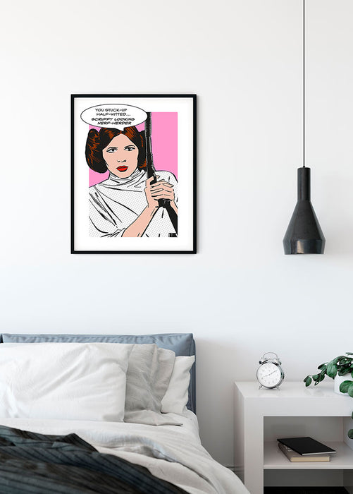 Wandbild - Star Wars Classic Comic Quote Leia