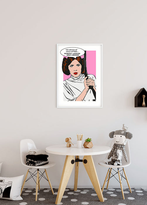 Wandbild - Star Wars Classic Comic Quote Leia