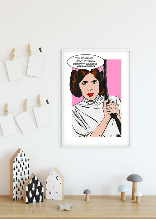 Wandbild - Star Wars Classic Comic Quote Leia