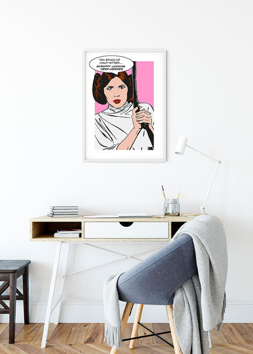 Komar NEU | Wandbild - Star Wars Classic Comic Quote Leia - Größe 30 x 40 cm