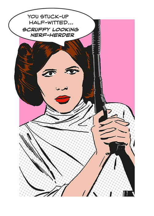 Wandbild - Star Wars Classic Comic Quote Leia