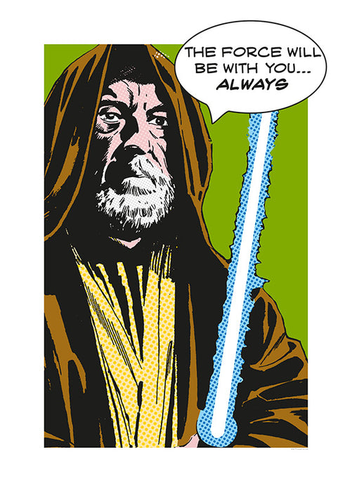 Komar NEU | Wandbild - Star Wars Classic Comic Quote Obi Wan - Größe 40 x 50 cm