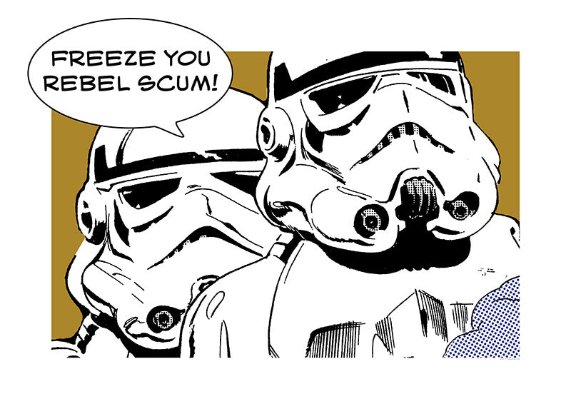 Wandbild - Star Wars Classic Comic Quote Stormtrooper