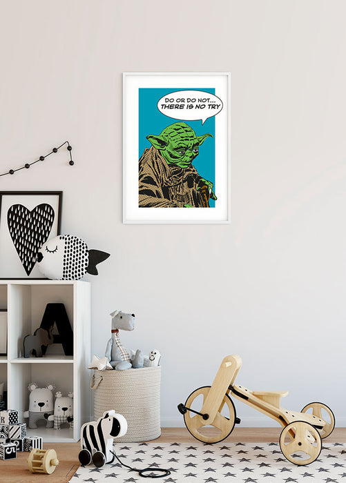 Komar NEU | Wandbild - Star Wars Classic Comic Quote Yoda - Größe 30 x 40 cm