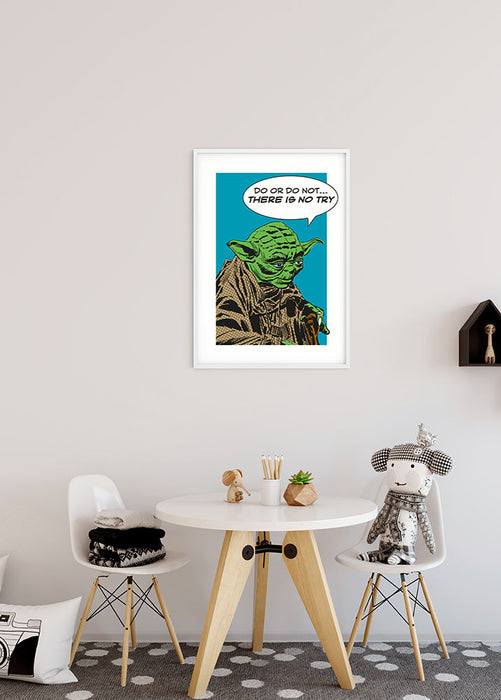 Wandbild - Star Wars Classic Comic Quote Yoda