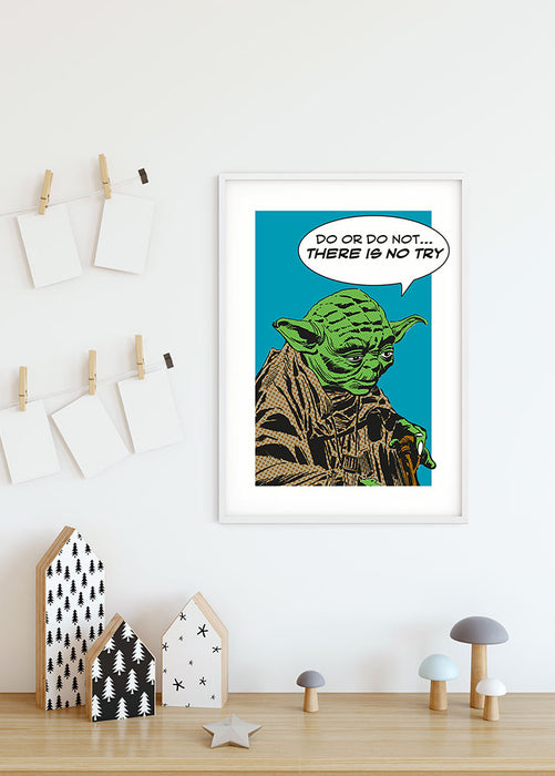 Wandbild - Star Wars Classic Comic Quote Yoda