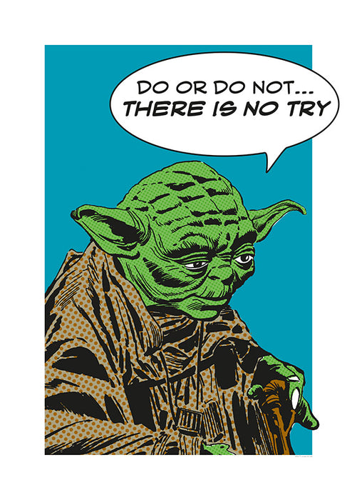 Komar NEU | Wandbild - Star Wars Classic Comic Quote Yoda - Größe 40 x 50 cm