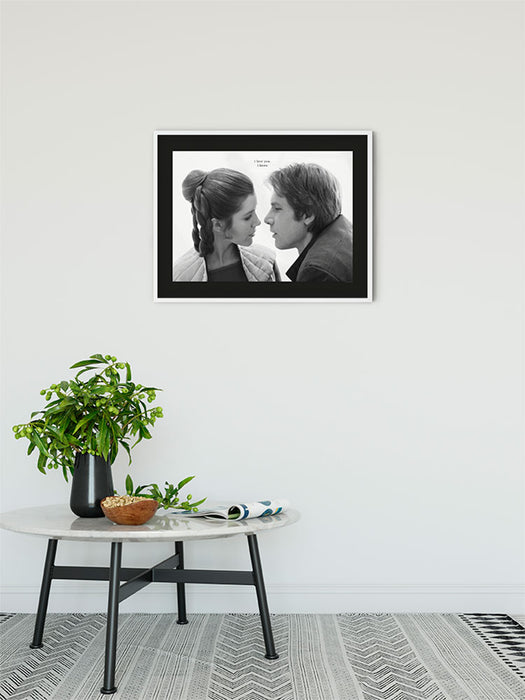 Wandbild - Star Wars Classic Leia Han Love