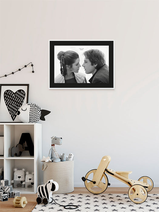 Wandbild - Star Wars Classic Leia Han Love