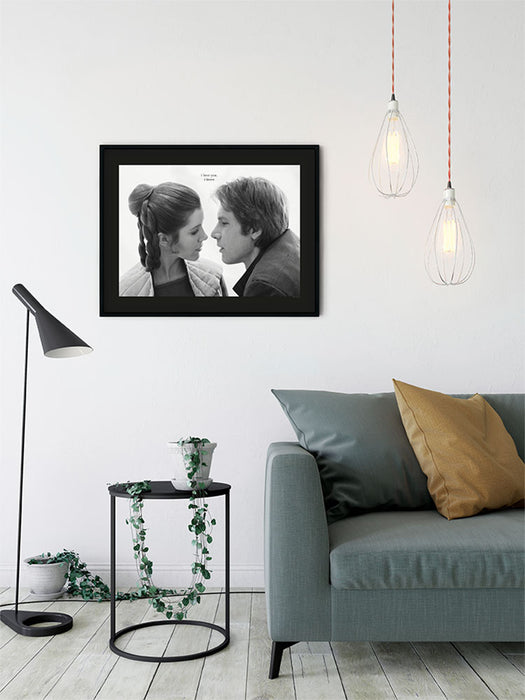 Wandbild - Star Wars Classic Leia Han Love