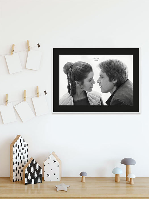 Wandbild - Star Wars Classic Leia Han Love