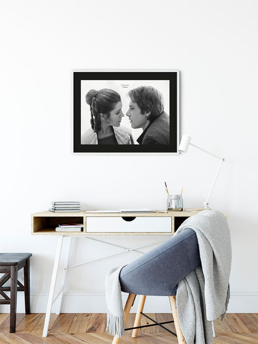Wandbild - Star Wars Classic Leia Han Love