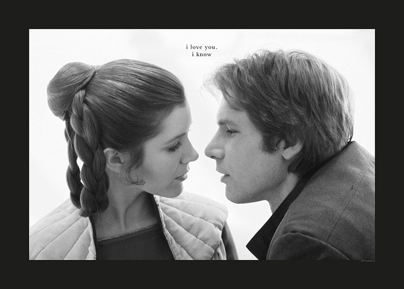 Wandbild - Star Wars Classic Leia Han Love