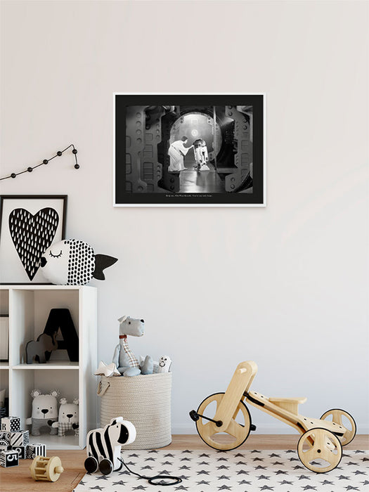 Wandbild - Star Wars Classic Leia R2D2 Quote