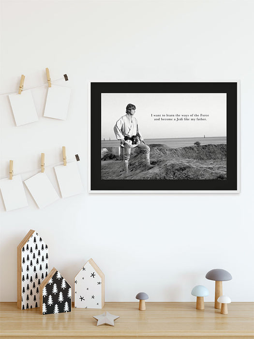 Komar NEU | Wandbild - Star Wars Classic Luke Quote - Größe 40 x 30 cm