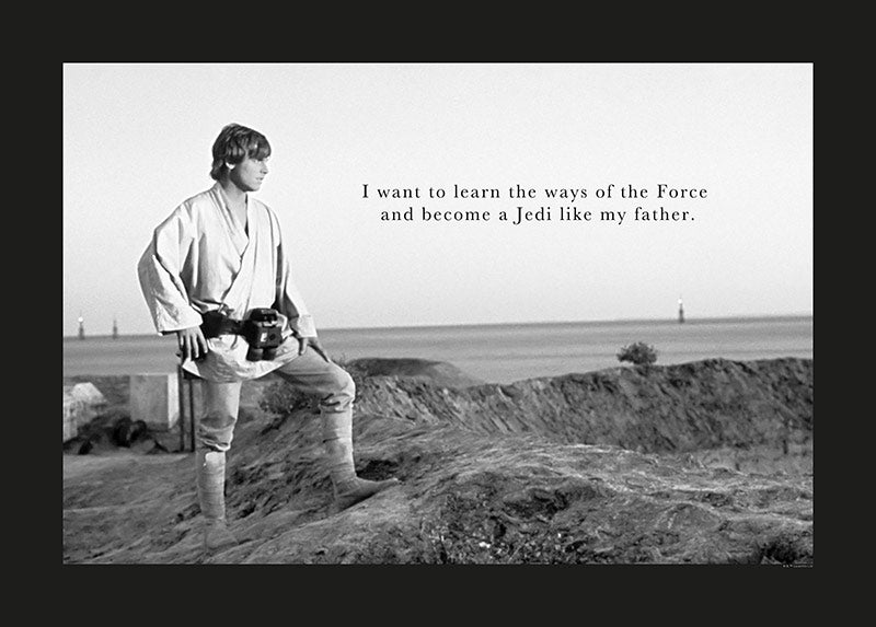 Wandbild - Star Wars Classic Luke Quote