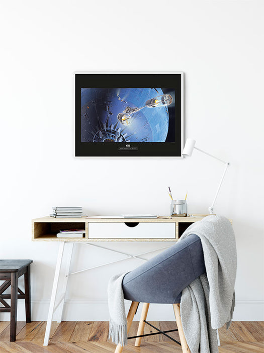 Komar NEU | Wandbild - Star Wars Classic RMQ Death Star Attack - Größe 50 x 40 cm