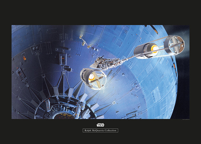 Komar NEU | Wandbild - Star Wars Classic RMQ Death Star Attack - Größe 50 x 40 cm