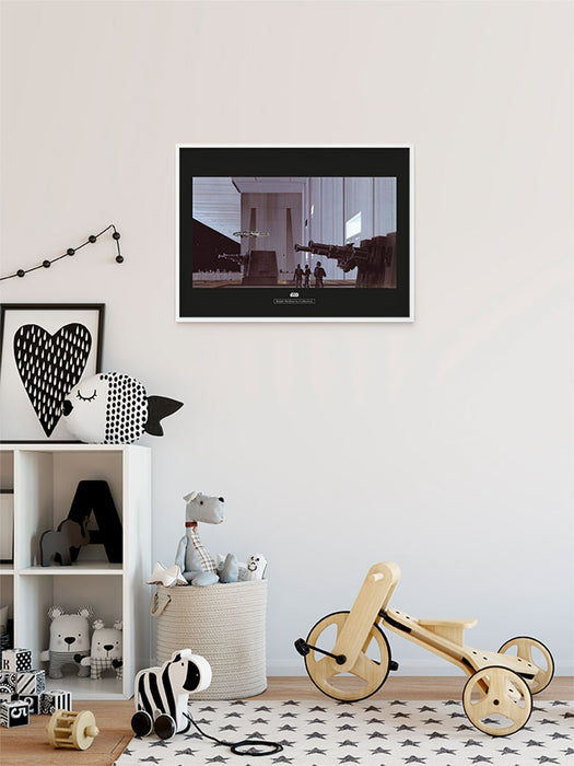 Komar NEU | Wandbild - Star Wars Classic RMQ Death Star Hangar - Größe 40 x 30 cm