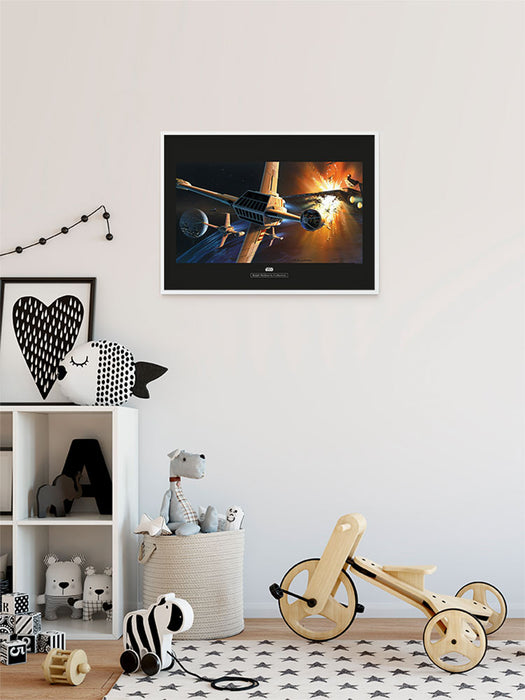 Komar NEU | Wandbild - Star Wars Classic RMQ Endor Orbit War - Größe 50 x 40 cm