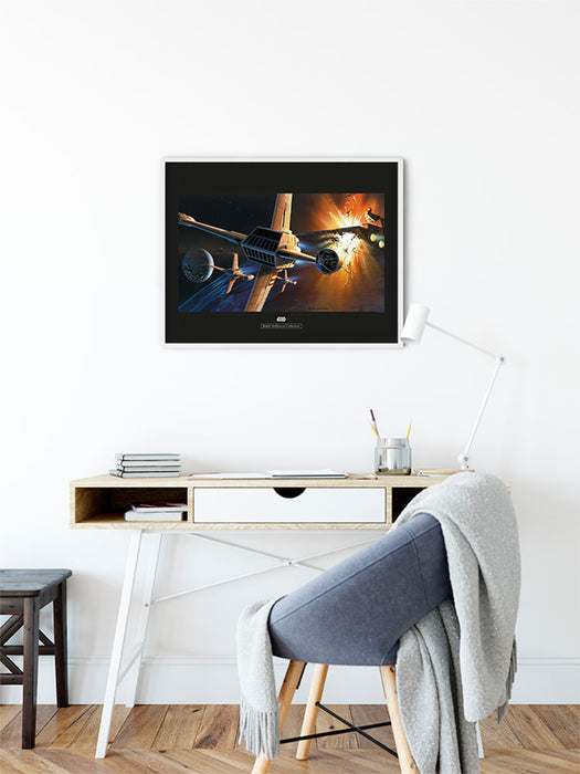 Komar NEU | Wandbild - Star Wars Classic RMQ Endor Orbit War - Größe 70 x 50 cm