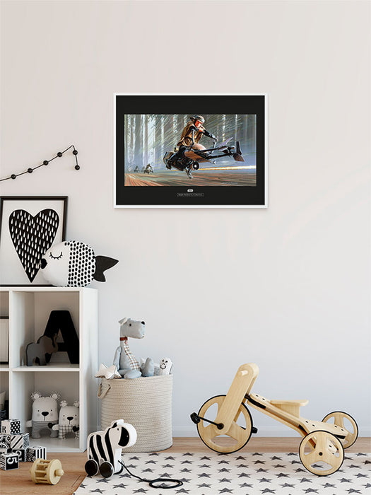 Komar NEU | Wandbild - Star Wars Classic RMQ Endor Speeder - Größe 50 x 40 cm