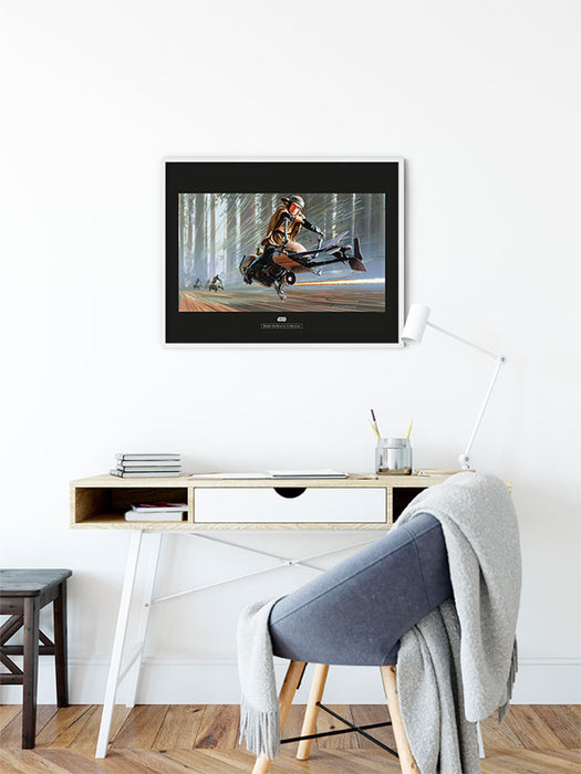 Komar NEU | Wandbild - Star Wars Classic RMQ Endor Speeder - Größe 40 x 30 cm