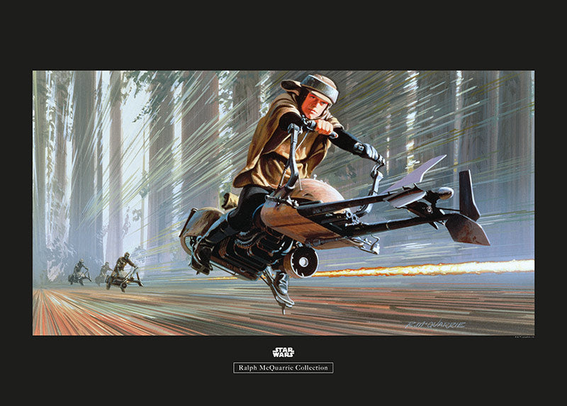 Komar NEU | Wandbild - Star Wars Classic RMQ Endor Speeder - Größe 50 x 40 cm