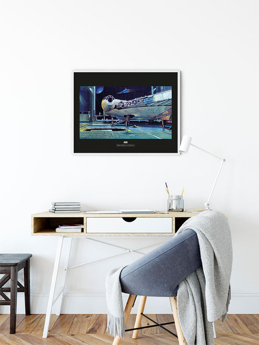 Komar NEU | Wandbild - Star Wars Classic RMQ Falcon Hangar - Größe 40 x 30 cm