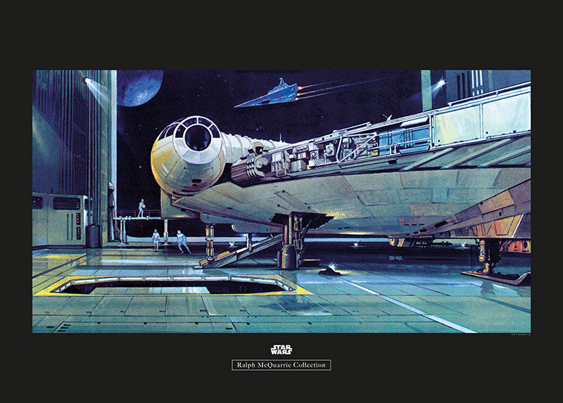 Komar NEU | Wandbild - Star Wars Classic RMQ Falcon Hangar - Größe 50 x 40 cm