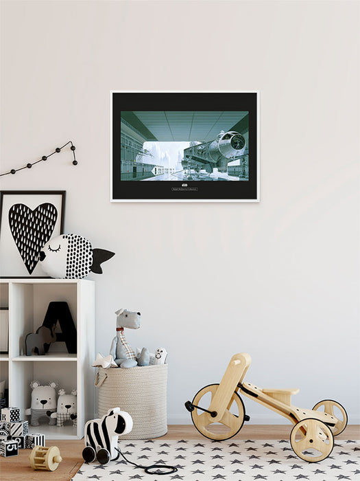 Komar NEU | Wandbild - Star Wars Classic RMQ Hangar Shuttle - Größe 40 x 30 cm