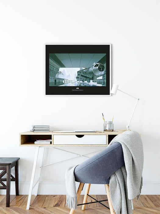 Komar NEU | Wandbild - Star Wars Classic RMQ Hangar Shuttle - Größe 50 x 40 cm