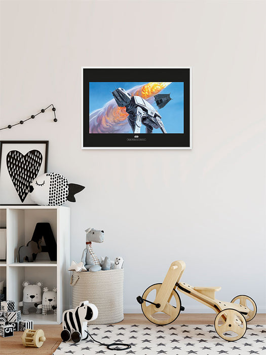 Komar NEU | Wandbild - Star Wars Classic RMQ Hoth Battle AT-AT - Größe 70 x 50 cm
