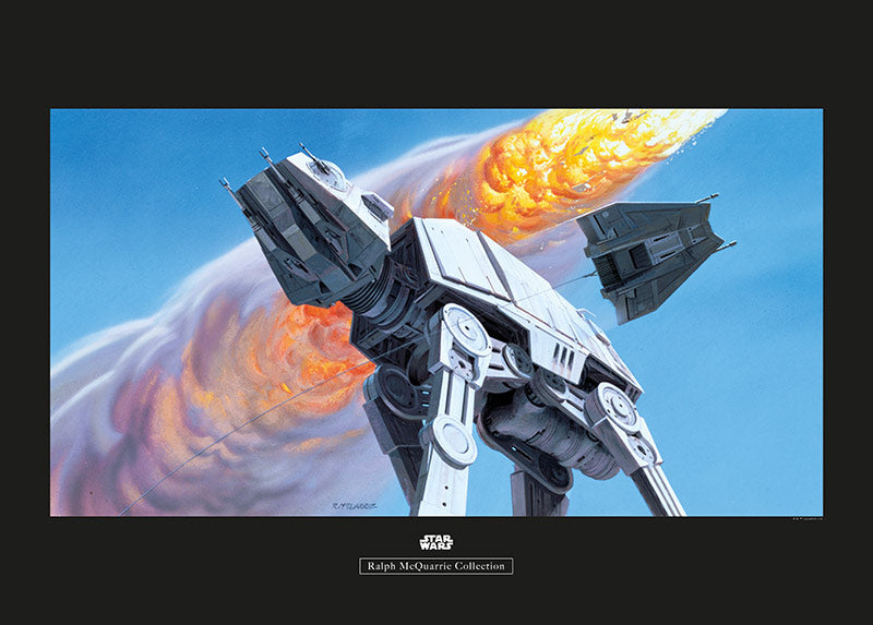 Komar NEU | Wandbild - Star Wars Classic RMQ Hoth Battle AT-AT - Größe 50 x 40 cm