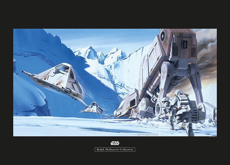 Komar NEU | Wandbild - Star Wars Classic RMQ Hoth Battle Snowspeeder - Größe 40 x 30 cm