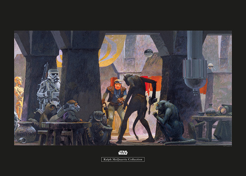 Komar NEU | Wandbild - Star Wars Classic RMQ Mos Eisley Streets - Größe 50 x 40 cm