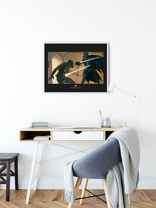 Wandbild - Star Wars Classic RMQ Vader Luke Hallway