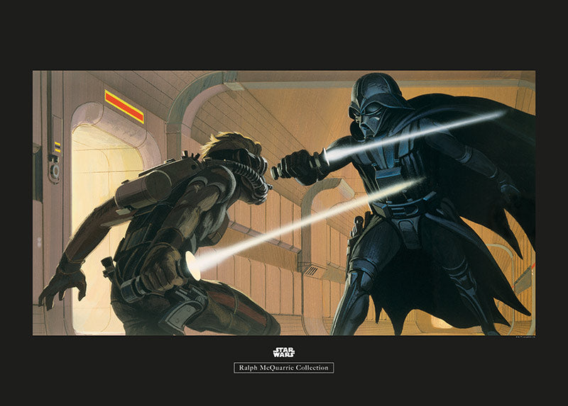 Wandbild - Star Wars Classic RMQ Vader Luke Hallway