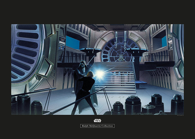 Wandbild - Star Wars Classic RMQ Vader Luke Throneroom
