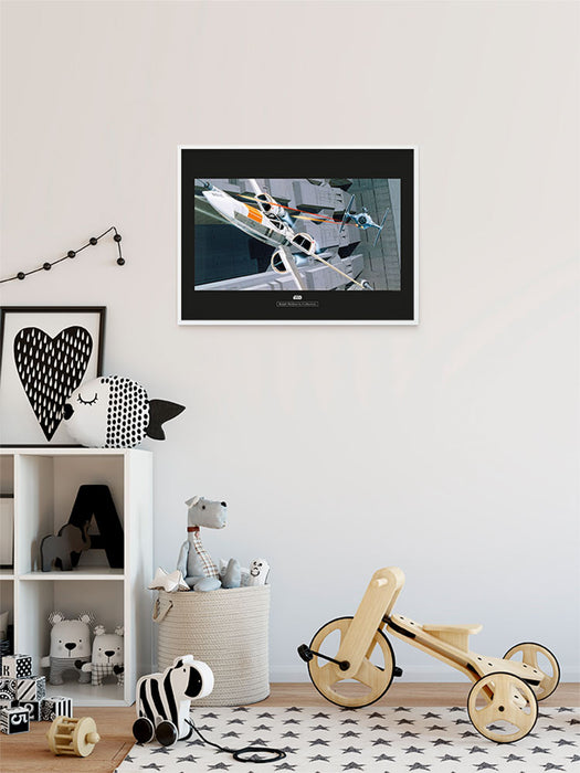 Komar NEU | Wandbild - Star Wars Classic RMQ X-Wing vs TIE-Fighter - Größe 50 x 40 cm