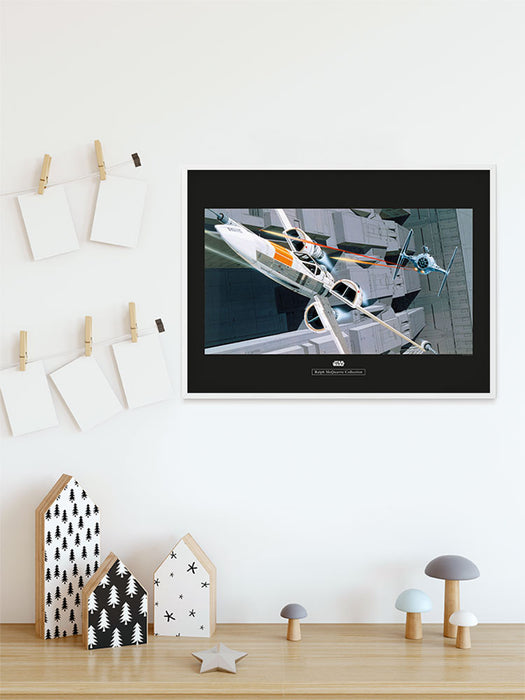 Wandbild - Star Wars Classic RMQ X-Wing vs TIE-Fighter