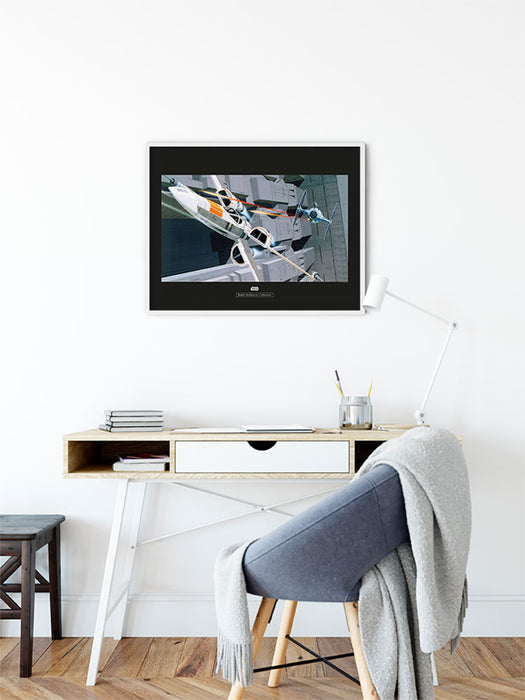 Wandbild - Star Wars Classic RMQ X-Wing vs TIE-Fighter
