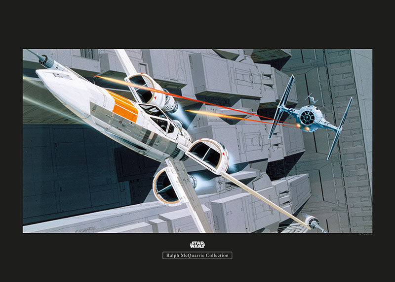 Wandbild - Star Wars Classic RMQ X-Wing vs TIE-Fighter
