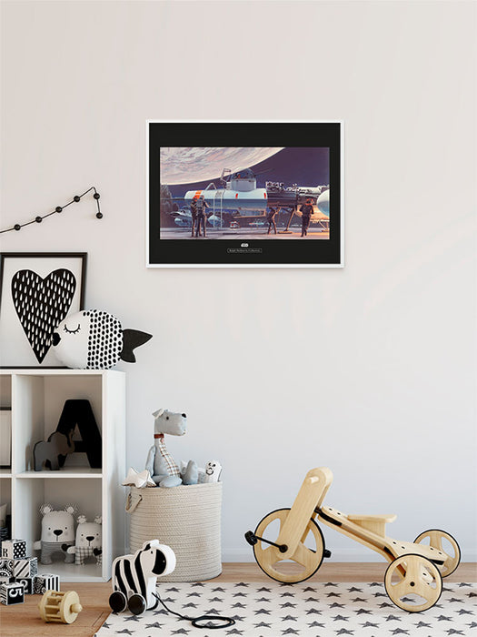 Komar NEU | Wandbild - Star Wars Classic RMQ Yavin Hangar - Größe 40 x 30 cm