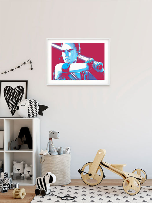 Komar NEU | Wandbild - Star Wars Faces Rey - Größe 70 x 50 cm