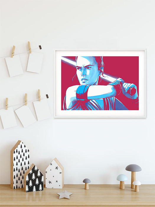 Wandbild - Star Wars Faces Rey