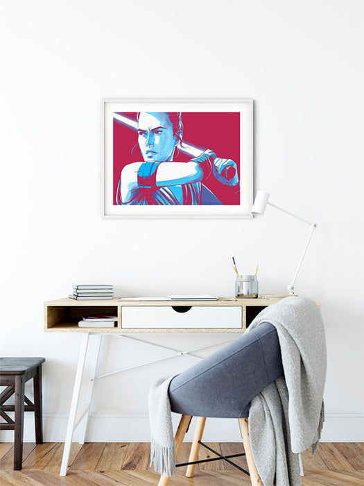 Komar NEU | Wandbild - Star Wars Faces Rey - Größe 40 x 30 cm