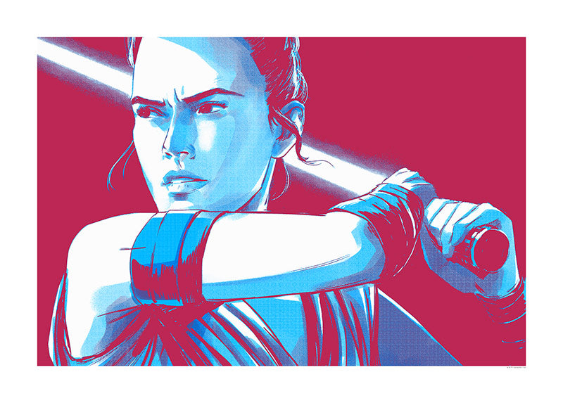 Komar NEU | Wandbild - Star Wars Faces Rey - Größe 70 x 50 cm