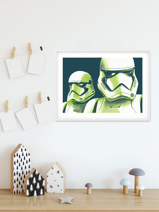 Komar NEU | Wandbild - Star Wars Faces Stormtrooper - Größe 40 x 30 cm